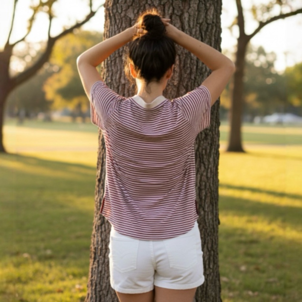 Maeve by Anthropologie Floral Stripe Top - Picture 3 of 9